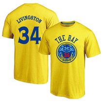 골든스테이트워리어스 티셔츠 시티 에디션 숀리빙스턴 NBA 반팔 티 빅사이즈 남자 슈팅 져지 저지 농구 복