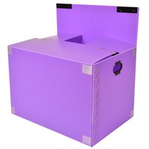 뉴프라테크 이사박스 4호(고급벨크로형)-5개묶음 [필라멘트 벨크로테이프 부착 박스] 포장 택배 수납 플라스틱, 보라