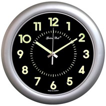 [골든벨시계] m야광 무소음 벽시계 32cm (6종), 실버(4072)
