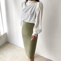 네모엔룩 오블리크 스커트