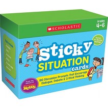 스콜라스틱 News Sticky Situation 카드: Grades 4-6: 180 Discussion Prompts That Encourage Dialogue Debate &