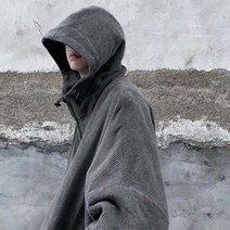 남녀공용 봄 가을 후드 스웨터 하이넥 니트집업