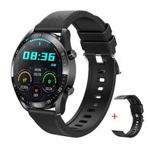 2022 새로운 ECG + PPG 블루투스 통화 스마트 워치 남자 건강 심박수 혈압 피트니스 스포츠 Smartwatch 화, 03 Belt black