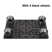 알루미늄프로파일 프로파일부품 플로어잭 2080 V-슬롯 갠트리 세트 20-80mm 플레이트 알루미늄 프로파일, 01 With 4 black wheels