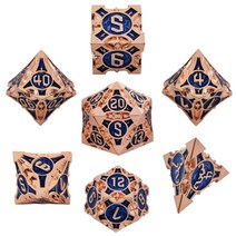 TRPG 다면체 그룹 보드게임 DND 주사위 세트, 블루 스윕