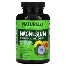 NATURELO (내추렐로) 마그네슘 글리시네이트 킬레이트 복합체 200mg 베지캡슐 120정