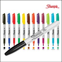 Sharpie 샤피펜 F 샤피 유성펜마커 미국 네임펜 수입마커 스타 사인펜 칼라샤피펜 낱색 1자루, 1개, 샤피F유성펜 그린