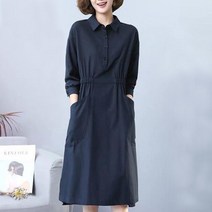 마담원피스 50대 긴팔 린넨 봄 가을 중년 엄마 010