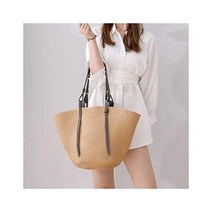 기저귀 가방 ZCMEB 심플 빨대 싱글 숄더백 수제 비치 여성 어깨 바구니 휴대용, 보이는 바와 같이, a