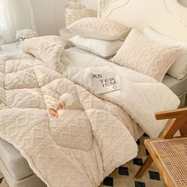 양털 이불 램스울 극세자밍크 담요 겨울 슈퍼 따뜻한 캐시미어 퀼트 두꺼운 플란넬과 양고기 양면 벨벳 양모 퀼트 침대용 5kg 코어