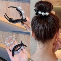 PKFARM 진주 똥머리 올림머리 바나나핀 집게핀