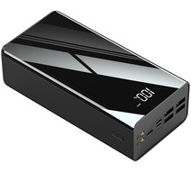 Wales 대용량 보조배터리 빠른 충전 보조배터리 40000mAh 50000mAh 60000mAh, 블랙