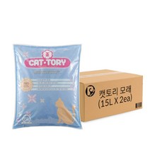 고양이 모래 캣토리 벤토나이트 모래 무향 15L 2개, 4박스