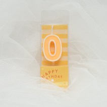 파스텔 숫자초 생일초 파티 케이크 특이한 이쁜 초, 옐로우, 8