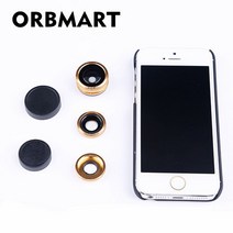 카메라 렌즈 스마트폰 가리개 악세사리 ORBMART 3 in 1 어안 렌즈 와이드 앵글 마이크로 렌즈 포토 키트 Apple iPhone 5 5C 5S 5G 백 케이스 포함