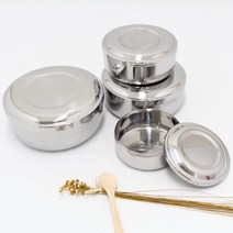 광영 슬로시 스텐찬합 반찬통 김치통 8P 중