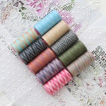 무형광 [ 45수2합 소용량 고강력코아사 ] 레인보우 10컬러 무지개실 레인보우 실 무지개사 오색사, C501 모던블랙