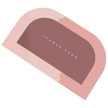 비 욕실 깔개 물 흡수성 규조류 진흙 목욕 매트 홈 샤워 매트 주방 욕실 욕조 용 매트 두꺼운 기계 세척, 규조 진흙 폴리에스터 섬유, 핑크 40X60cm