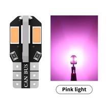 T10 W5W LED 전구 Canbus 5630 8SMD 194 168 자동차 인테리어 지도 돔 조명 주차 신호 램프 6000k 12V 화이, 07 Pink, 07 Pink