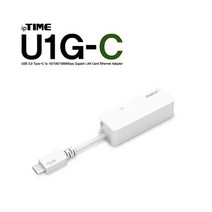 ipTIME 아이피타임 C타입 기가비트 유선 랜카드 맥북 랜젠더 1Gbps U1G-C