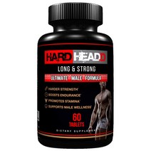 HARD HEAD L-아르기닌 아미노산 부스터 근육 성장 혈관 및 에너지 힘 신체 지구력 지원, 1병, 60캡슐