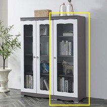 주방 그릇 수납 원룸 다용도 서재 유리틈새장 책장 주방틈새수납장 책장수납장 책장선반 문달린책장 도어책장 주방키큰장 부엌장 수납책장 인테리어책장 서재책장 찬장 주방수납장, 그레이