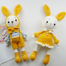 코바늘 인형 뜨기 토끼 도안 뜨개질 커플 diy 키트 겨울 집에서 하는 취미 집순이, T개
