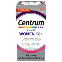 Centrum 실버 50대 여성용 멀티비타민 멀티미네랄 서플리먼트 100정 비타민 D3 B 칼슘 항산화제 함유X2개, 65.0 Servings (Pack of 1) X 2개