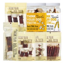 더주스 thinkyourdogteeth 딩고 오리 우유껌 강아지껌, 오리우유껌15p