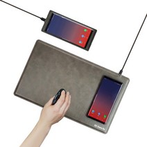 다번다 고속 무선충전기 마우스패드 C타입 케이블포함, [LH-2](소)케이블 미포함_그레이