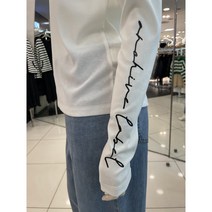 [보브] 레터링 슬리브 골지 티셔츠 7123240120 뉴코아일산