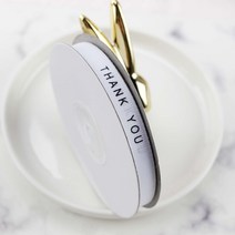 땡쓰몰 크리스마스 포장용품, 1롤, 18.땡큐리본/01.화이트