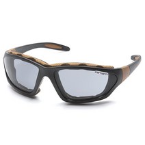 Carhartt Carthage 안전 안경 통기성 스포츠 용품, Sandstone Bronze Anti-fog Lens, Black/Tan Frame