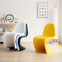 비트라 팬톤체어 원색 1인용 독서의자 편한식탁의자 5컬러, 06.투명색 PC소재