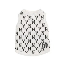 반려 동물 멍멍이 야홍이 옷 MLB 공식 반려동물 복고노화 얇은 민소매 강아지 옷 21 소띠 봄가을 PET1 00202984, S, 뉴욕 메츠 베이지A