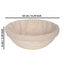 반느통 발효 빵 바구니 깜빠뉴 타원형 반죽 Banneton Brotform 등나무 교정 고리 버들 사워 도우 18 크기, 사이즈 16x6cm