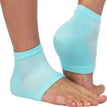 NatraCure Vented Moisturizing Gel Heel Sleeves - (Skin softening footcare treatment socks for Cracke, 1