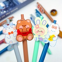 펄 토끼 특이한 캐릭터 필기감좋은 예쁜 볼펜, 펄퍼플큐티