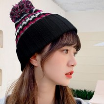 당일발송 여성 겨울 니트 털 방울 비니 모자 삐삐