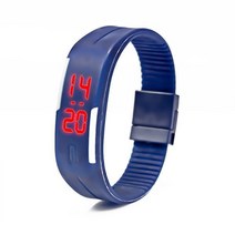 어두운 파랑 LED 팔찌형 패션 손목 시계 학생 디지털 예쁜 손목 기념일 시계 공용 watch 파리 데이 스위스