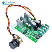 DC 6~60V 30A 전압 조정기 가변 PWM 모터 속도 조절기 컨트롤러 12V 24V 36V 전원, 한개옵션0