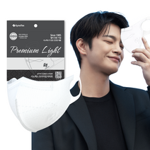[오늘주문 오늘도착]시노텍스 프리미엄라이트 완벽한 숨쉬기 편안함 마스크 대형, light화이트, 대형(L) 10매