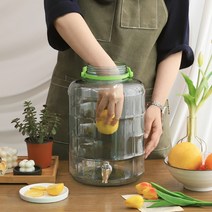 유리 수도꼭지 효소병 과실주병 담금주병 5L-15L, 디스펜서 효소병 12L
