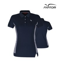 팬텀 골프 fantom여성 FG사이드 라인 포인트 반팔 카라 티셔츠 F22102TO054_NA, 090, NA