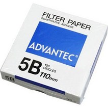 AD 어드밴텍 Advantec Filter Paper NO.5B (55mm-90mm) 4um 정량여과지 필터페이퍼, 90mm