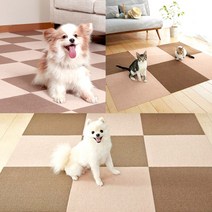말썽쟁이여름 강아지 고양이 애견 반려견 펫 대형견 애완견 반려동물 개 캣 미끄럼방지 논슬립 바닥 거실 슬개골 관절 매트 패드 매트리스 카페트 장판 카펫, 크림(10매)