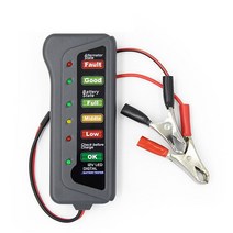 12V 자동차 배터리 테스터 6 LED 조명 디스플레이 디지털 발전기 미니 소형 + 바이크 오토바이 브레이크 유, 한개옵션0