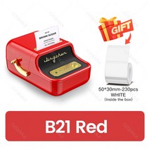 바코드출력기 바코드프린터 바코드기계 끼움라벨제작 케어라벨프린터 님봇 B21 휴대용 무선 다기능 라벨 프, 01 B21 Red