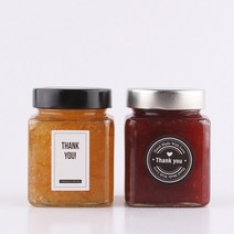 63파이 프리미엄 사각280ml 1개 잼병 유리병 쨈병 (약 가로x세로 7.1cm x 높이 9.3cm 마개 6.3cm), 검정캡