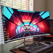 리얼 4K 게이밍 모니터 144Hz 27인치 와이드, 27 전면 흰색 1K 75HZ